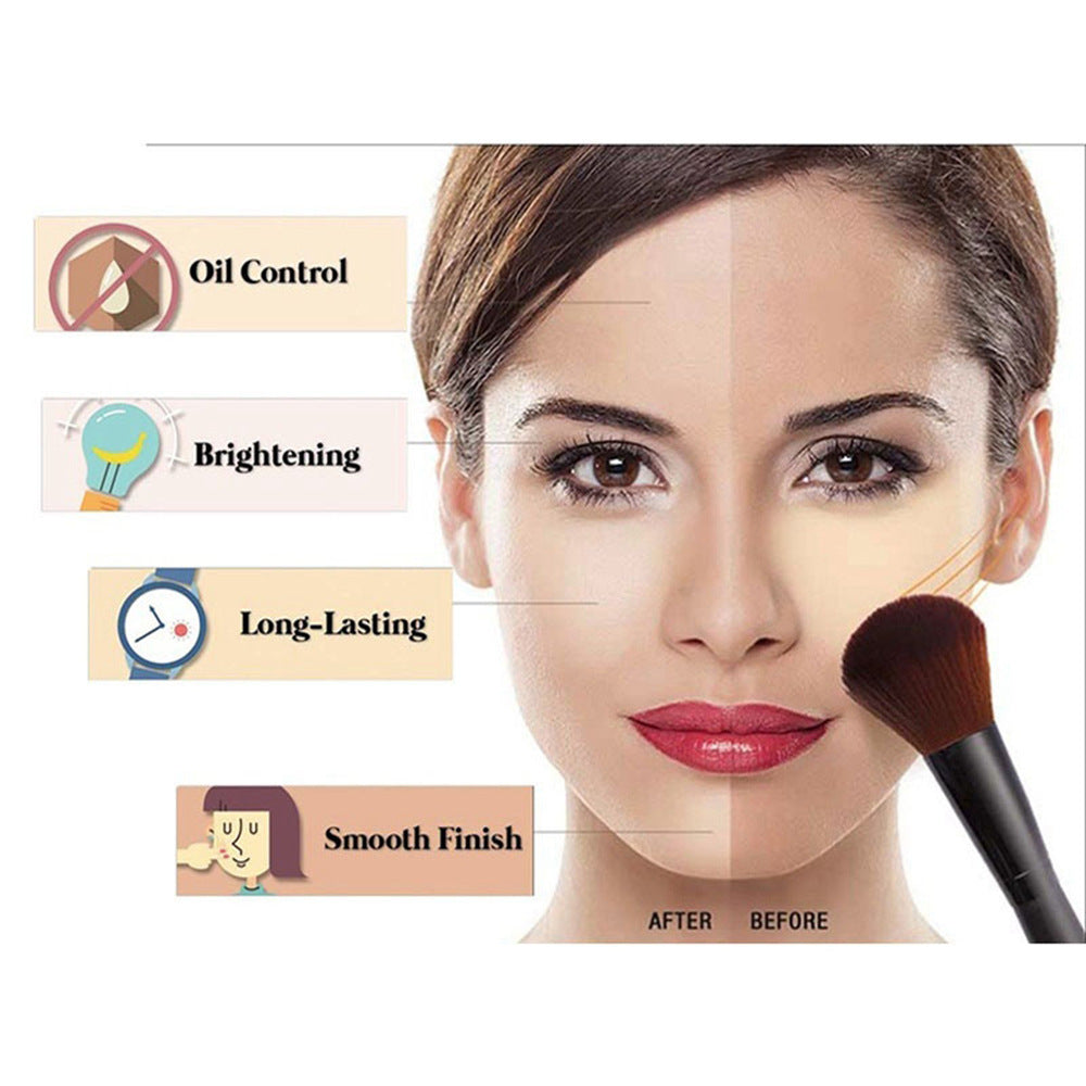 Face Foundation Powder Oil Control Contour Full CoverBanana